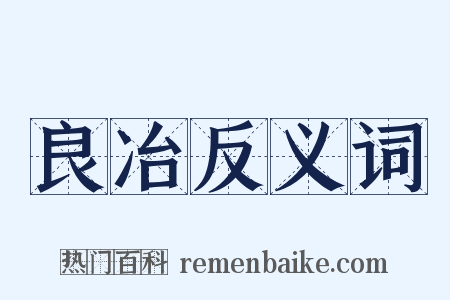 良冶反义词是什么意思的图片